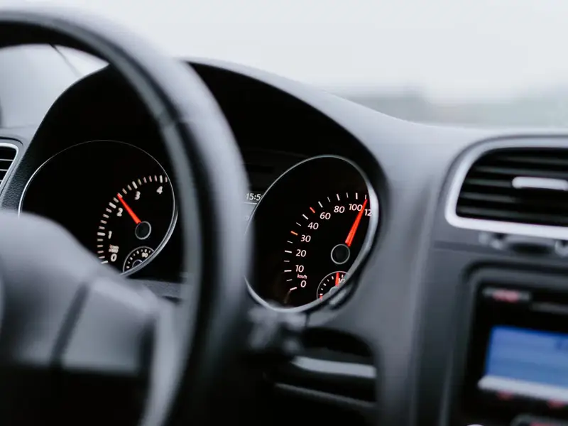 Interior view of car
